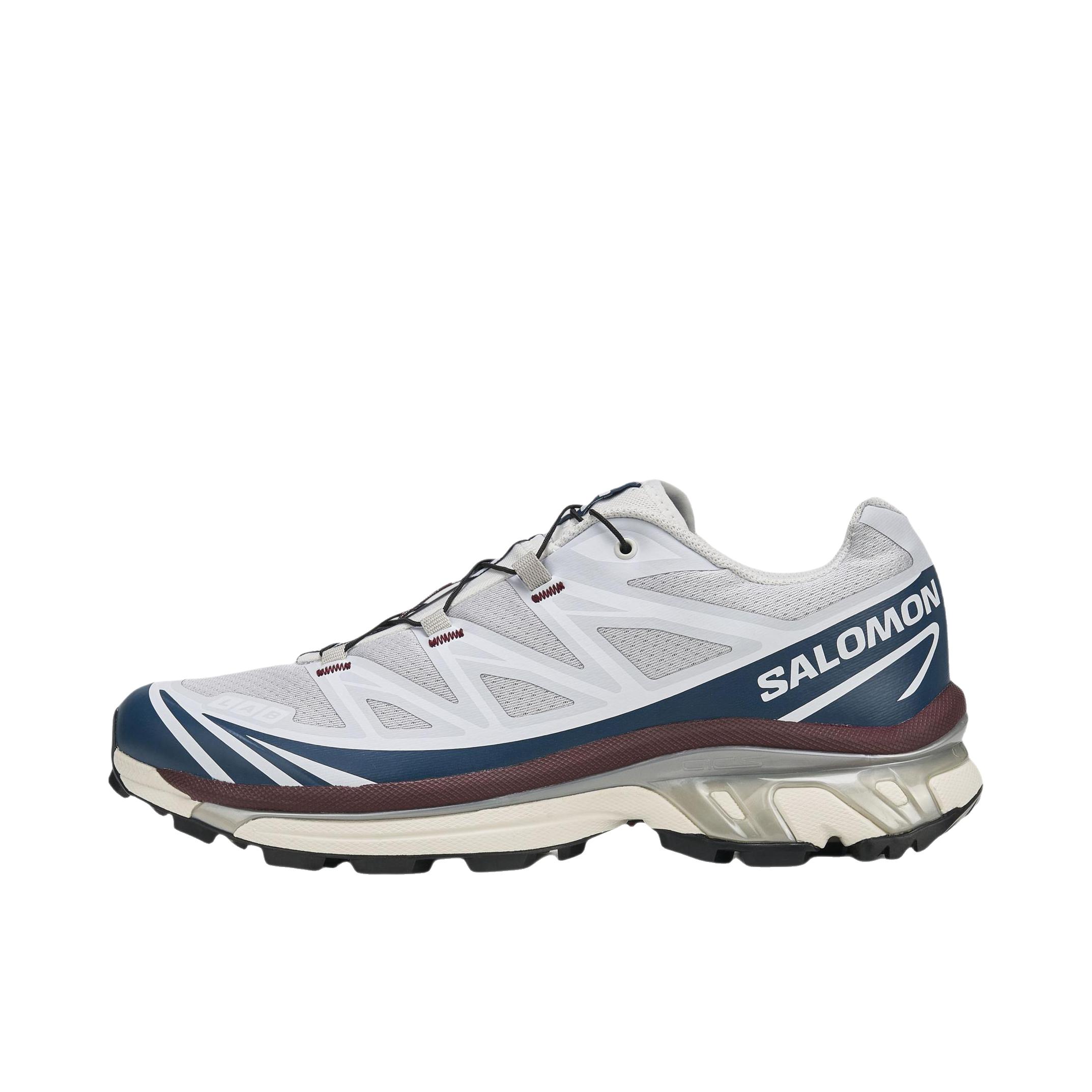 推荐商品：Salomon/萨洛蒙 XT-6 GTX 户外休闲鞋 防水包裹性支撑百搭厚底抽绳 浅灰色/蓝色