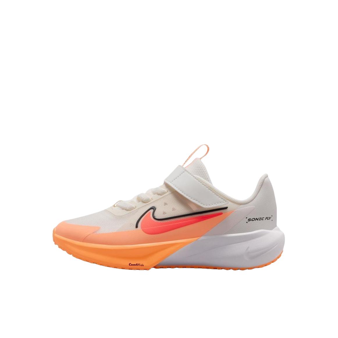 推荐商品：Nike  SONIC FLY 超音速号  魔术贴 运动鞋儿童 跑步鞋 小童/白色/橙色