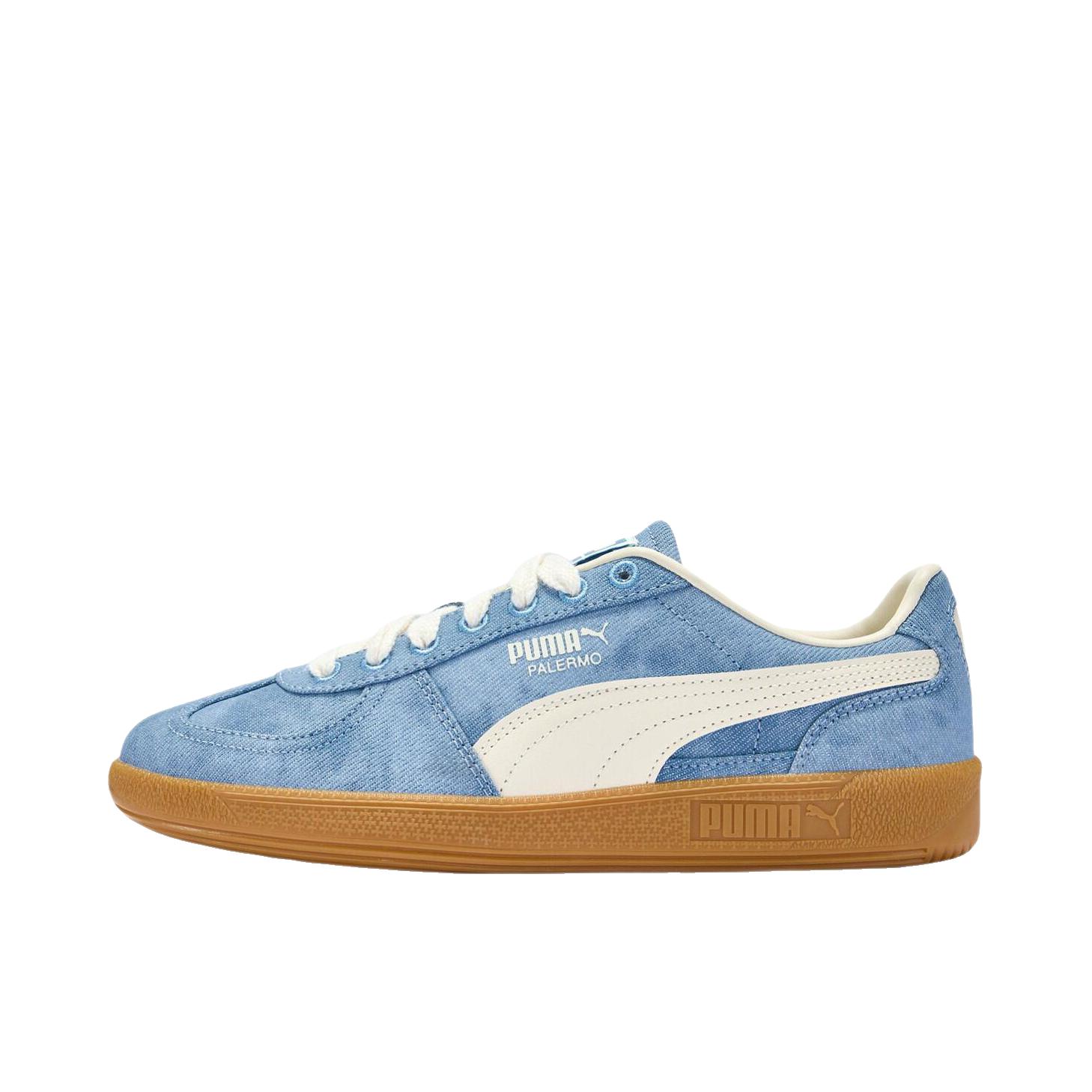 推荐商品：Puma/彪马 Palermo Faded Denim 百搭 防滑 耐磨 低帮 板鞋 浅蓝色/杏仁糖色/浅蓝色