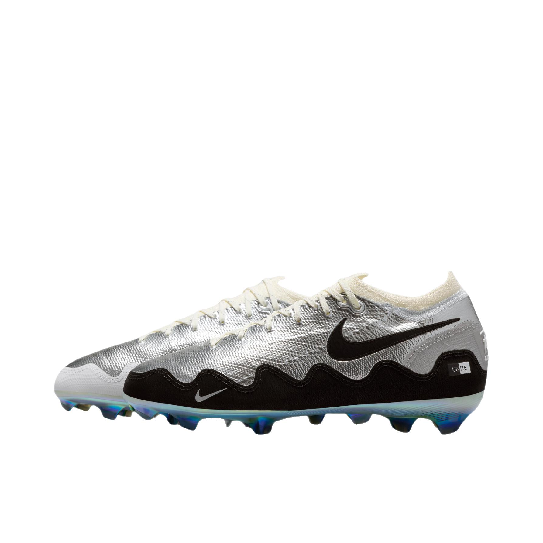 推荐商品：Nike Mercurial Vapor 16 Pro FG 次顶级 胶质长钉 硬质天然草场 减震 防滑耐磨 足球鞋 鸳鸯款/大童/金属铬色/黑色/白色