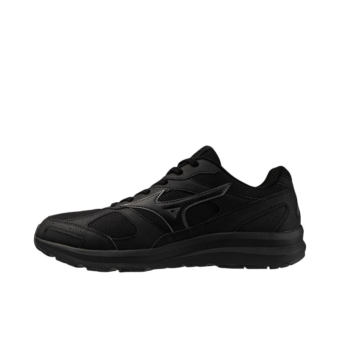 推荐商品：Mizuno/美津浓 WAVE FREERIDE NEXT 跑鞋 厚底圆头系带 黑色