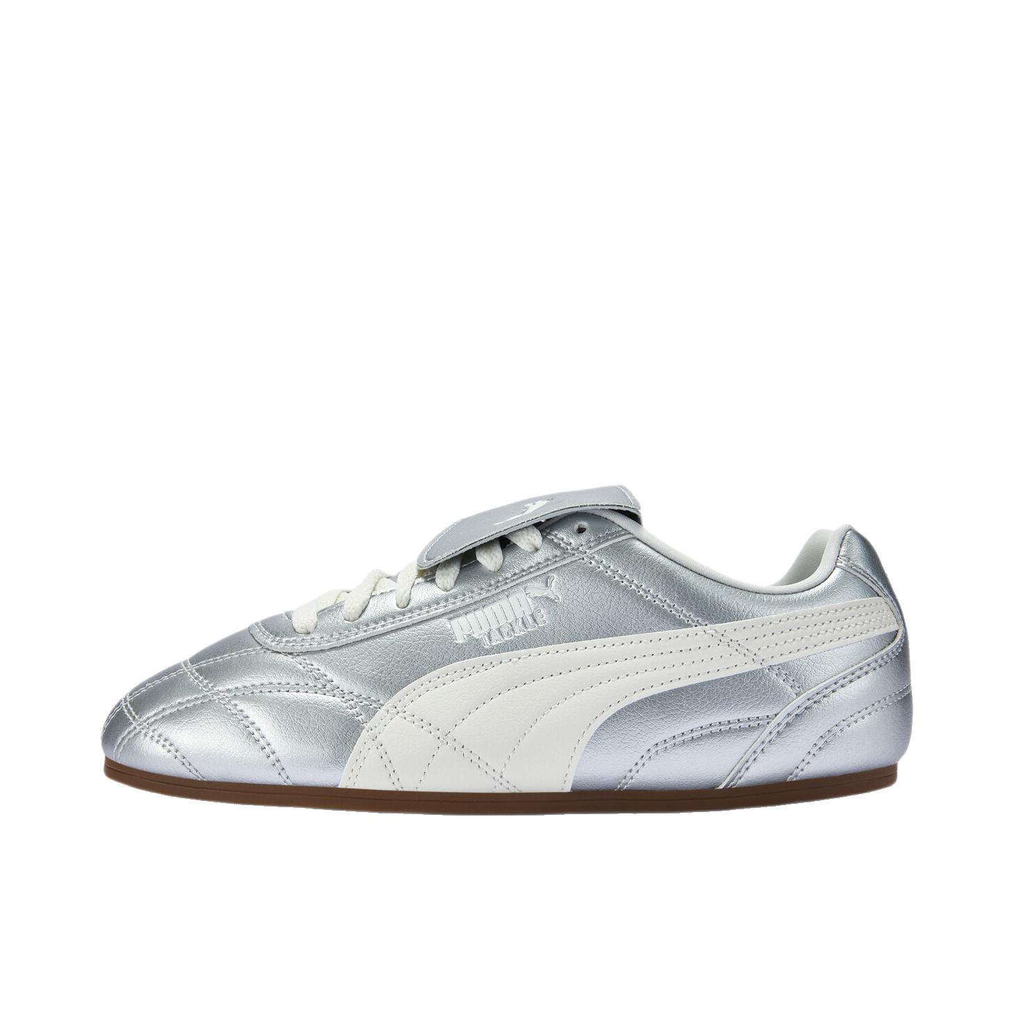 推荐商品：Puma/彪马 TACKLEPRM 运动休闲鞋 复古薄底低帮系带 银色/暖白色