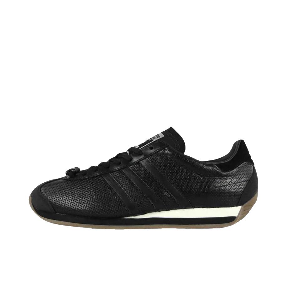 推荐商品：adidas Originals Country OG 牛皮 织物 轻便舒适 圆头 防滑耐磨 复古 运动休闲鞋 Mastermind联名/深黑色