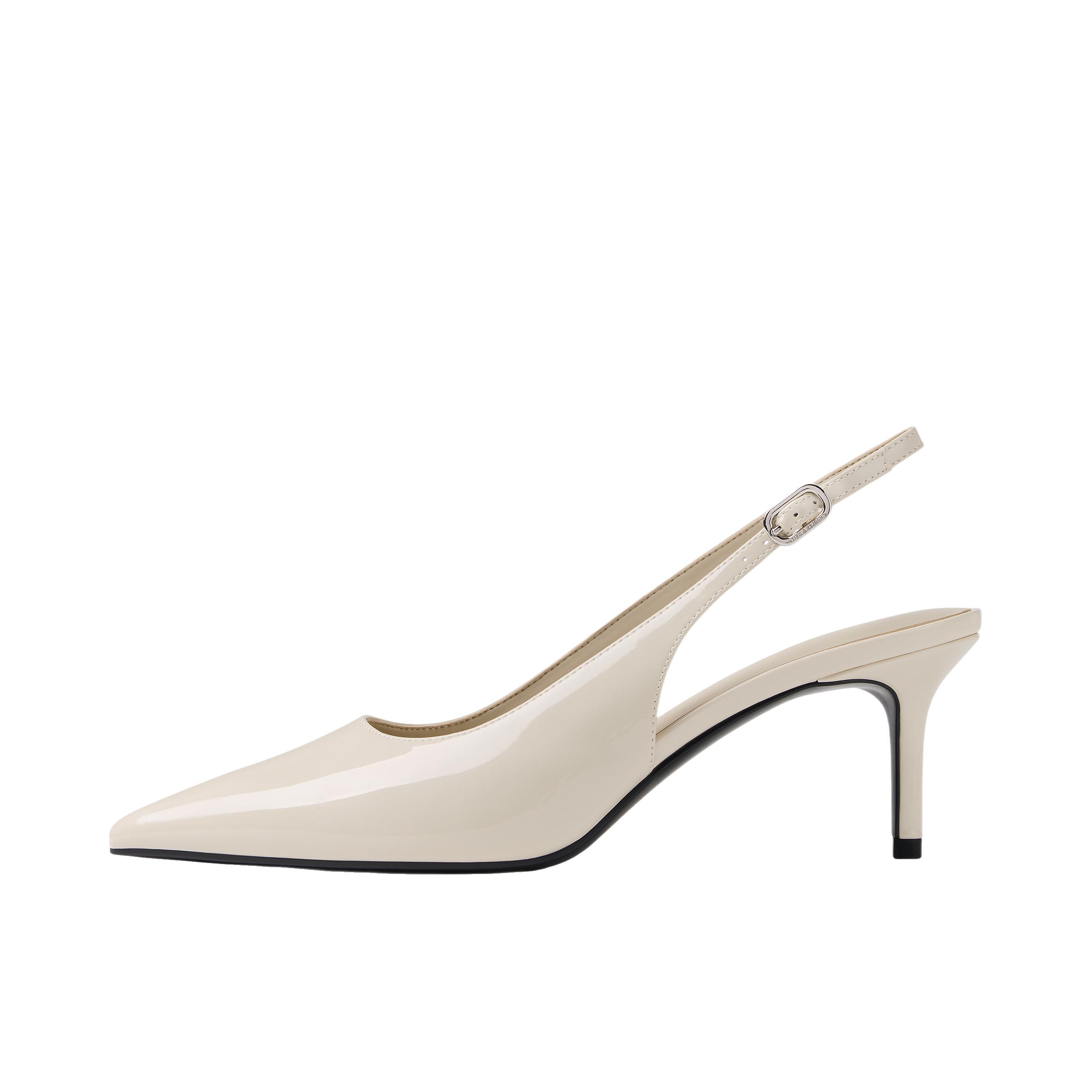 推荐商品：CHARLES&KEITH 高跟鞋 简约尖头优雅通勤 CK1-60280513 粉白色