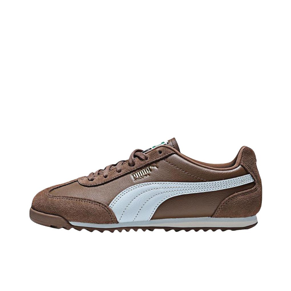推荐商品：Puma/彪马 Arizona 系列 训练鞋 T头鞋 薄底鞋 舒适低帮平跟圆头 棕色/奶白色