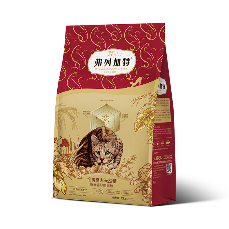 推荐商品：Fregate/弗列加特 全价鲜鸡肉成猫 猫粮 营养均衡高蛋白促消化