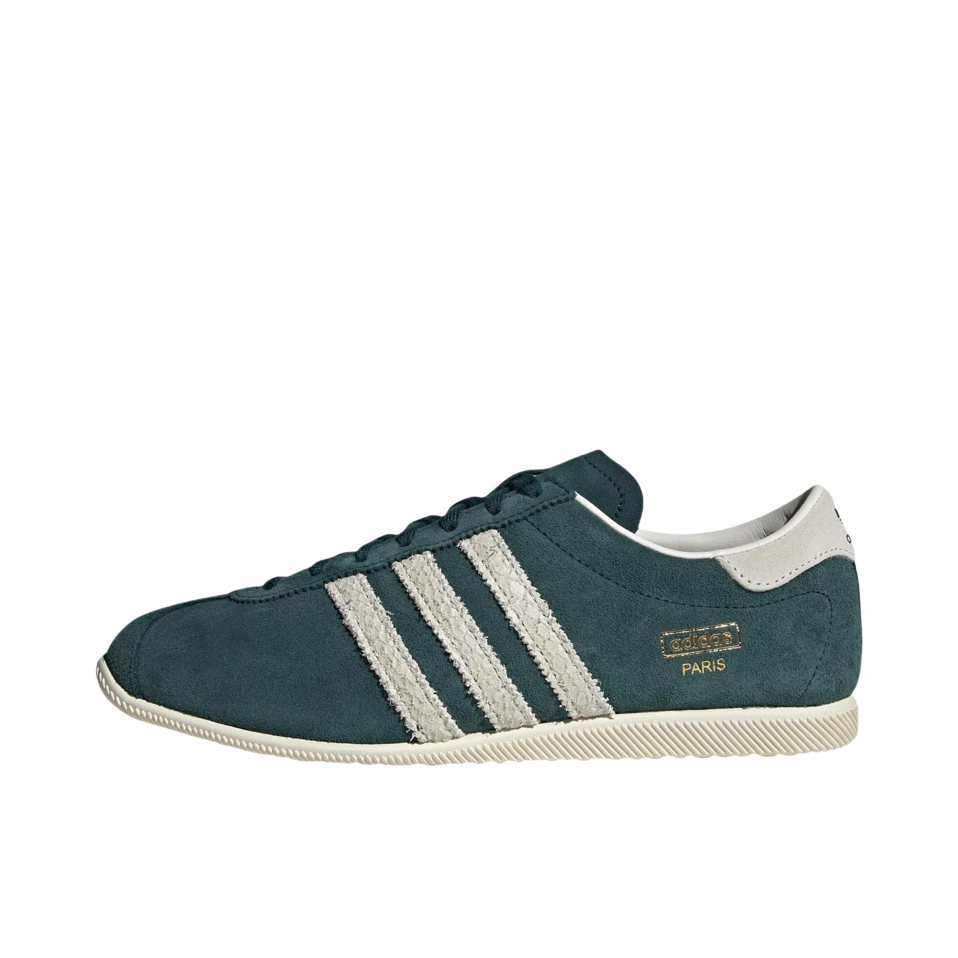 推荐商品：adidas Originals Paris 板鞋 简约舒适百搭贴合德训鞋 绿色/珍珠白
