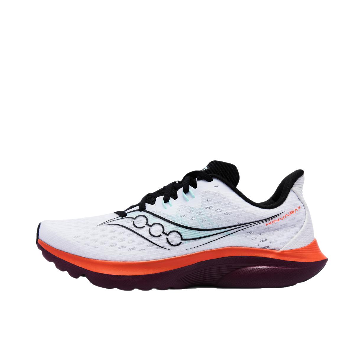 推荐商品：Saucony/索康尼 KINVARA 16 菁华 体测鞋 跑鞋 轻便透气回弹防滑耐磨训练体测支撑短跑美观竞速轻量缓震 白色/黑色