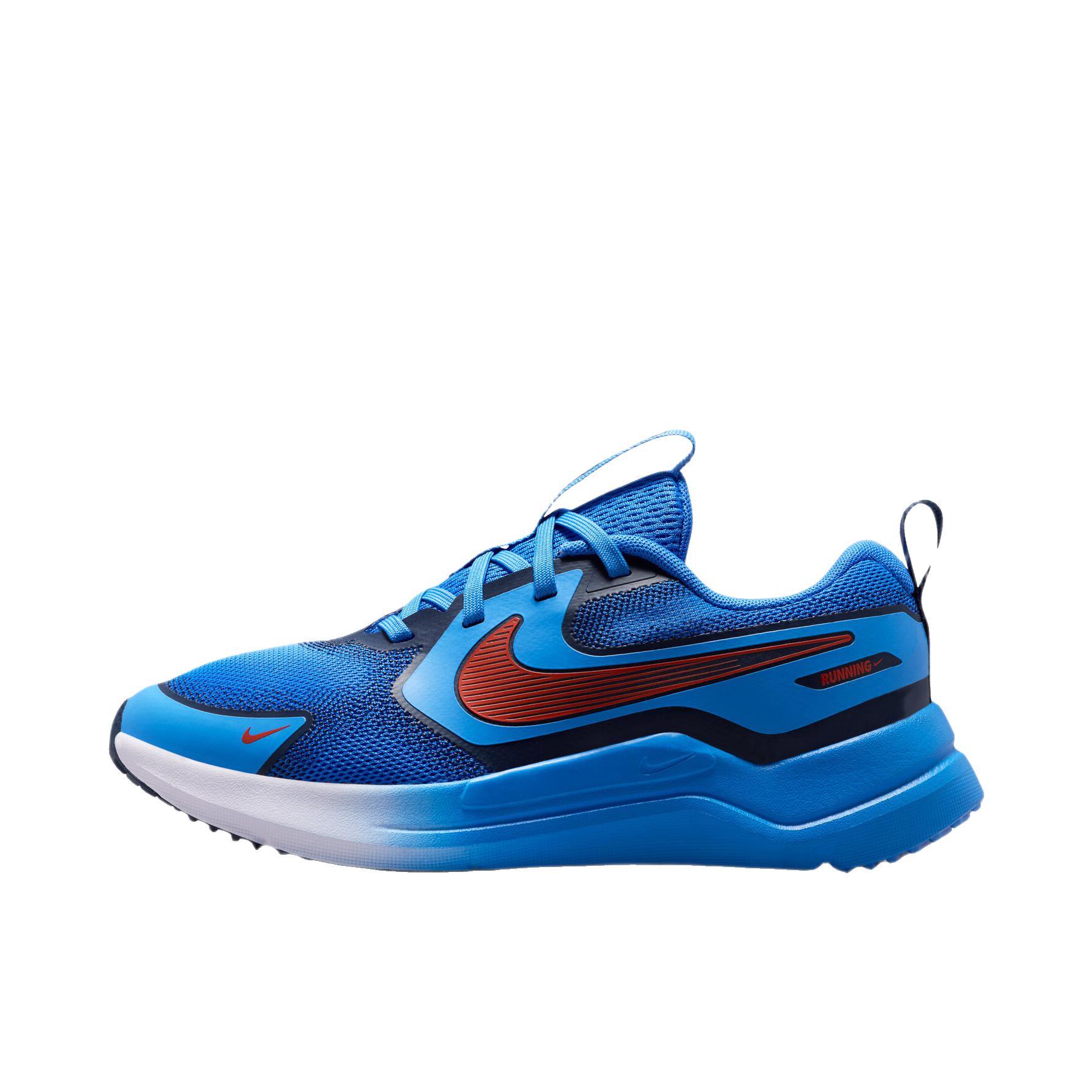 推荐商品：Nike Cosmic Runner 跑鞋 防滑耐磨舒适透气缓震轻便低帮平跟时尚百搭贴合 大童/水晶蓝/热情红/深藏青