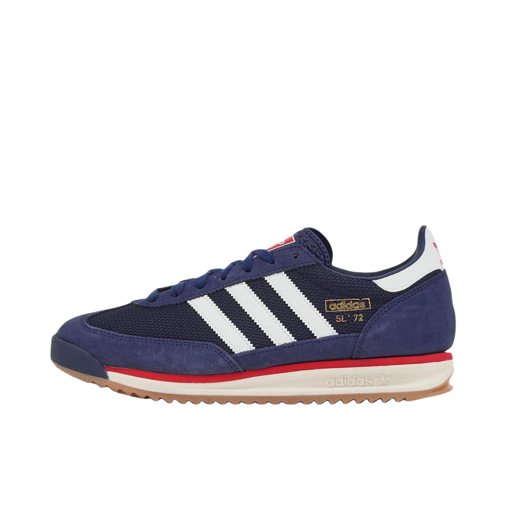推荐商品：【马思纯同款】 adidas Originals SL 72 T头鞋 德训鞋 运动休闲鞋 轻便防滑耐磨透气舒适简约复古 藏蓝色/珍珠白