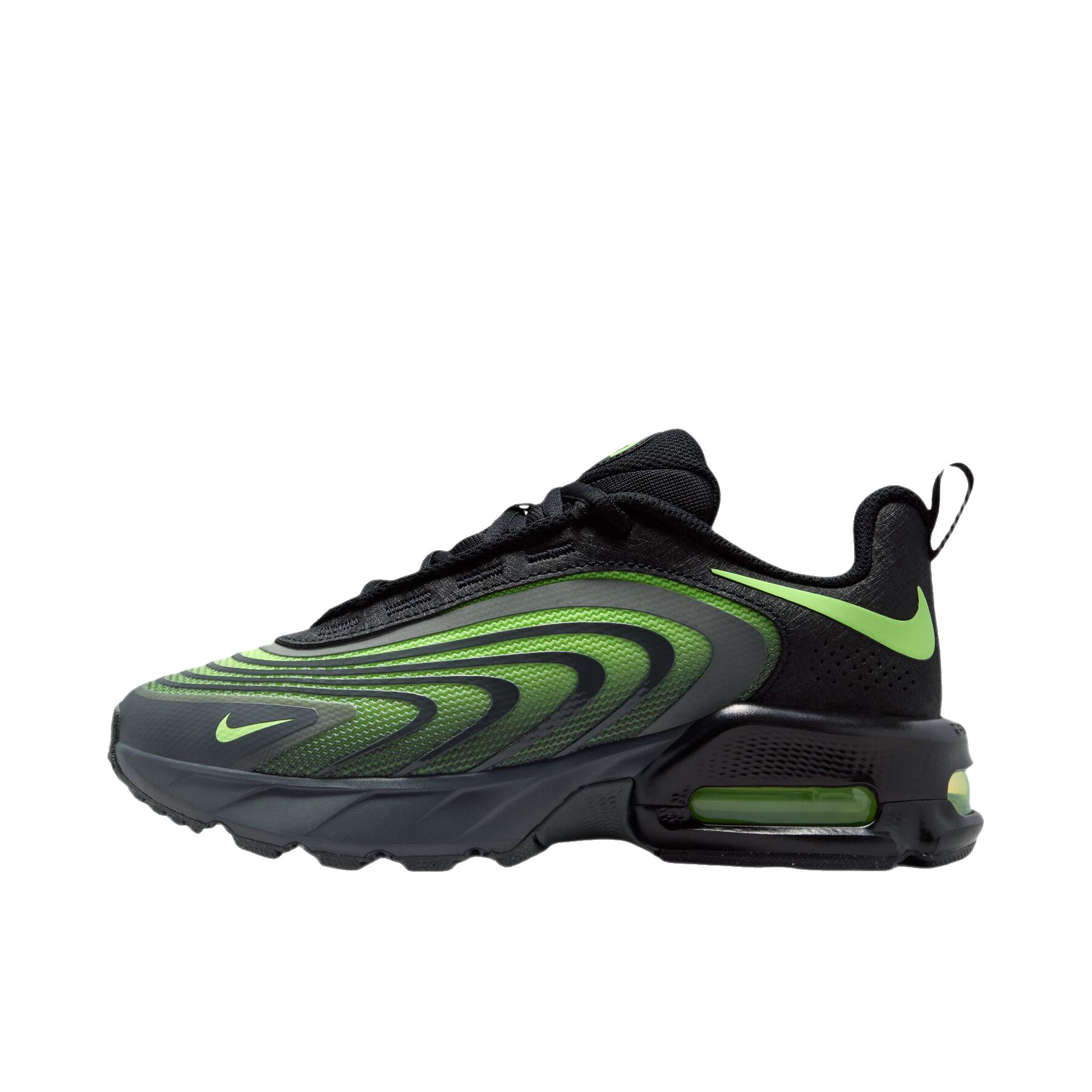 推荐商品：Nike Air Max Fire 运动休闲鞋 舒适回弹缓震防滑耐磨低帮时尚简约百搭贴合圆头 大童/黑色/橙黄绿/铁灰色