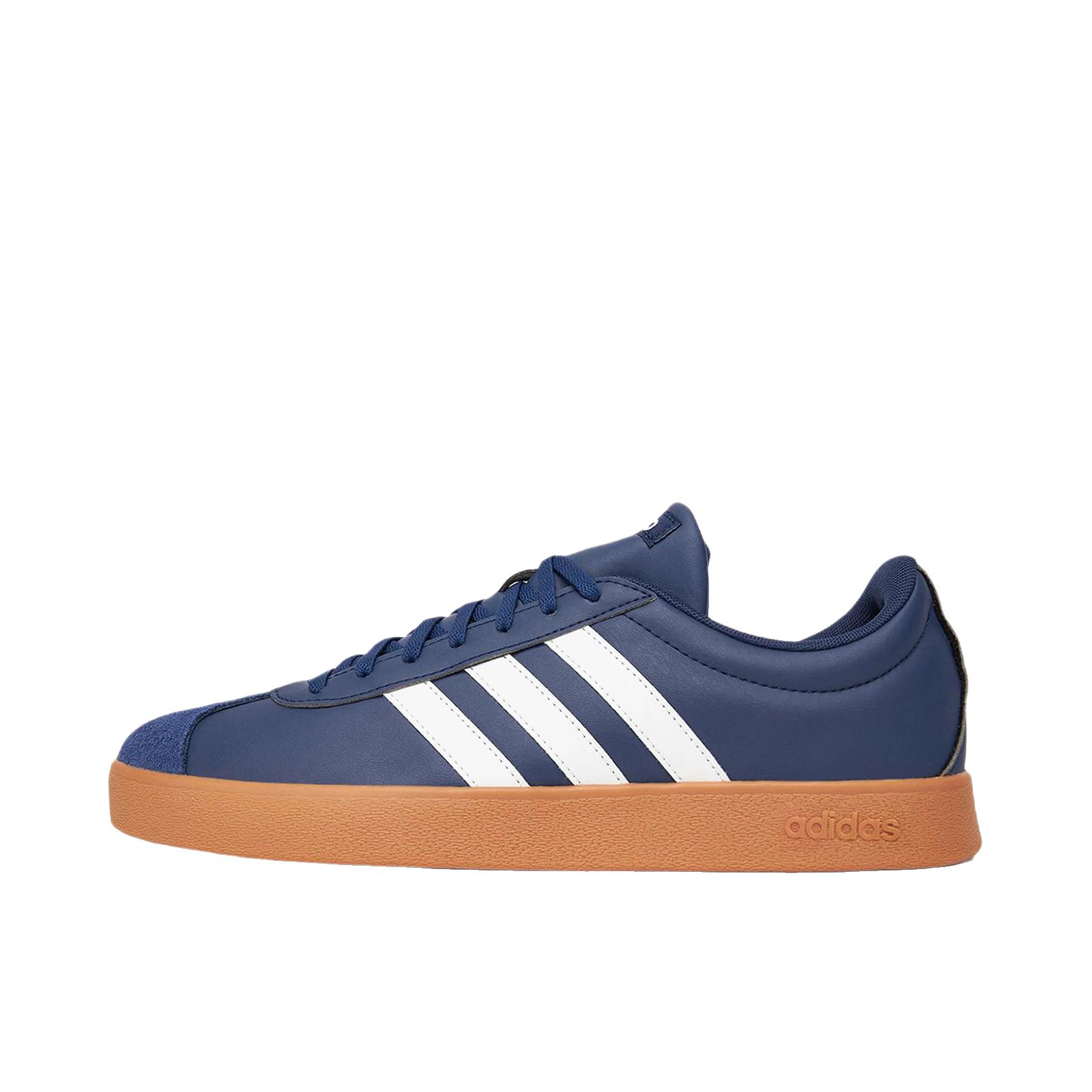 推荐商品：adidas VL Court Base 板鞋 T头鞋 德训鞋 轻便复古薄底防滑 蓝色