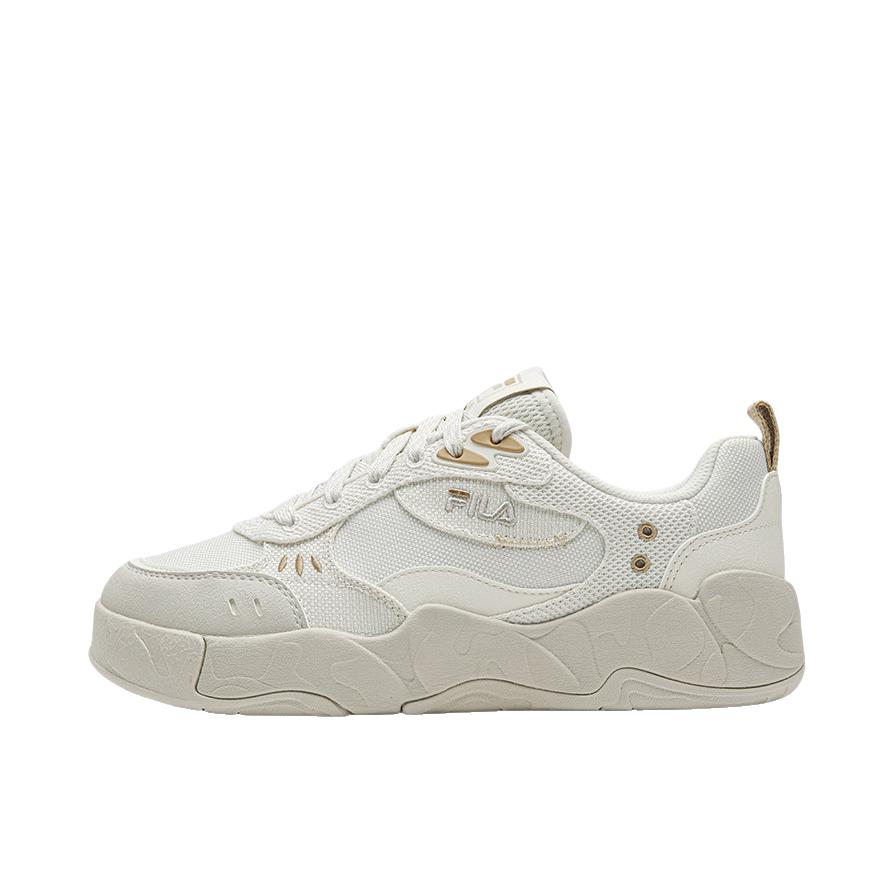 推荐商品：FILA/斐乐 CHAMEO 运动休闲鞋 低帮防滑 女款/奶白色/雨朦灰