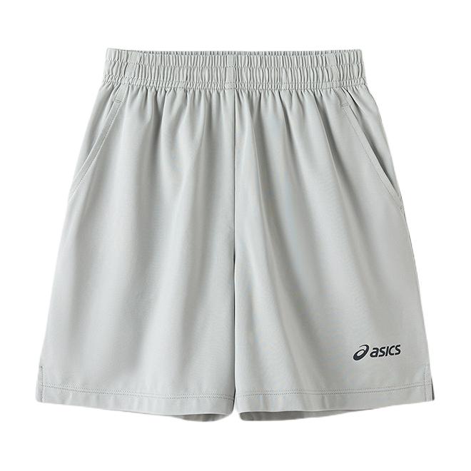 推荐商品：Asics/亚瑟士童装 2026SS 排汗透气速干松紧腰运动短裤 男中大童 332261102342 灰