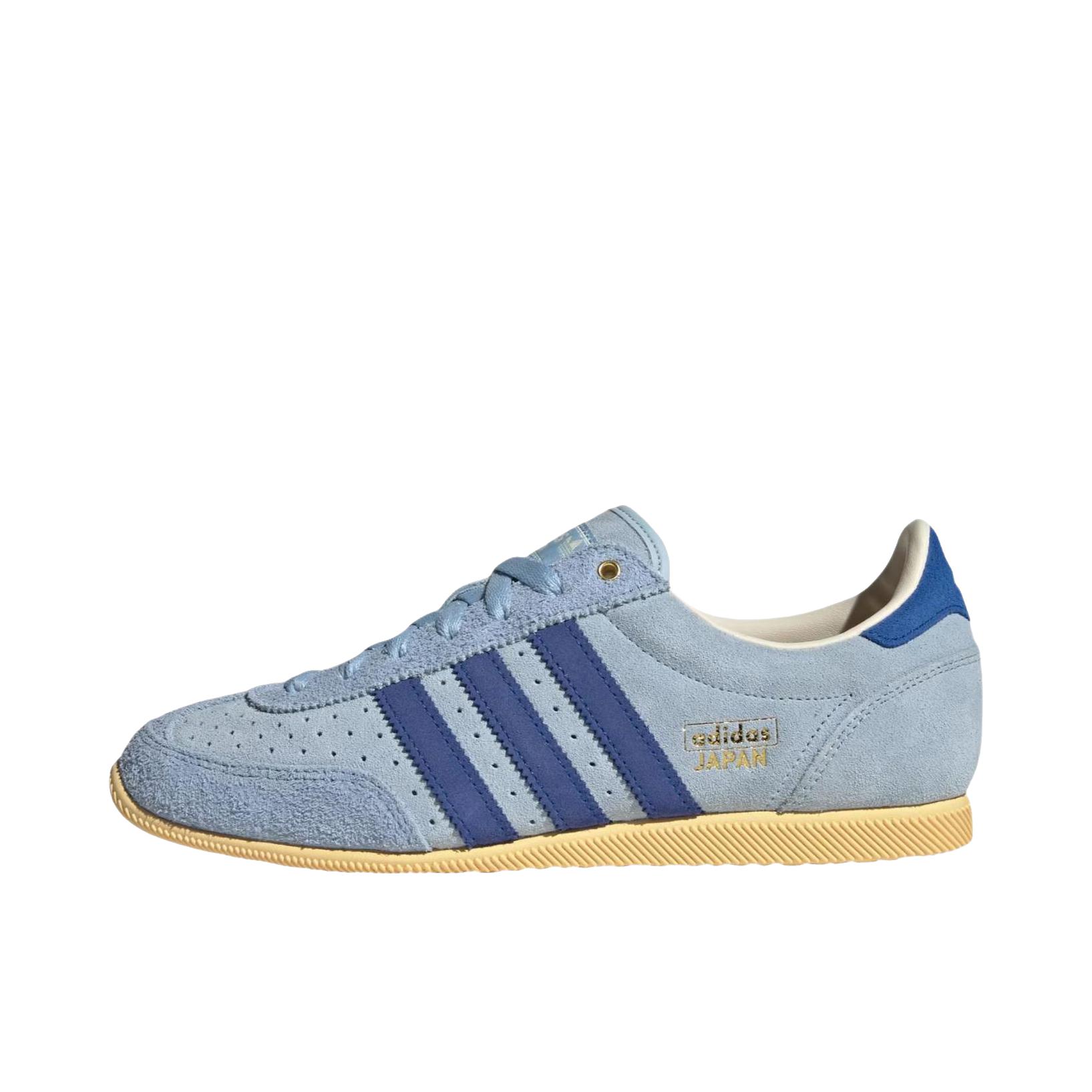 推荐商品：adidas Originals Japan 防滑耐磨 舒适轻便 复古百搭 潮流 T头鞋 薄底鞋 运动休闲鞋 女款/天蓝色