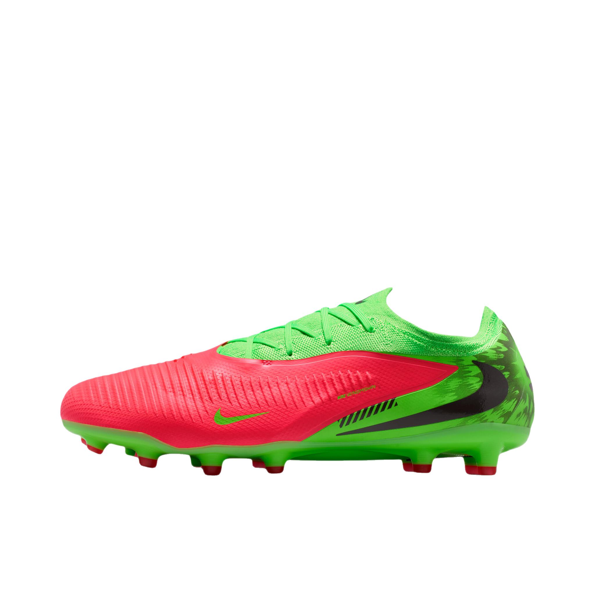 推荐商品：Nike Phantom 6 Pro AG 足球鞋 胶质短钉人造草地百搭平跟系带低帮 潘趣红/黑色/冲击绿