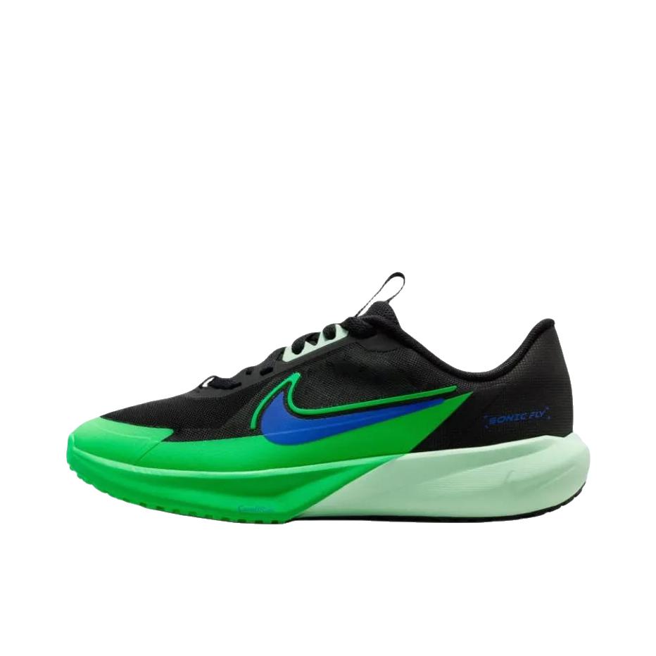 推荐商品：Nike Sonic Fly 跑鞋 舒适轻便缓震回弹网面透气时尚百搭 GS款/黑色/绿色