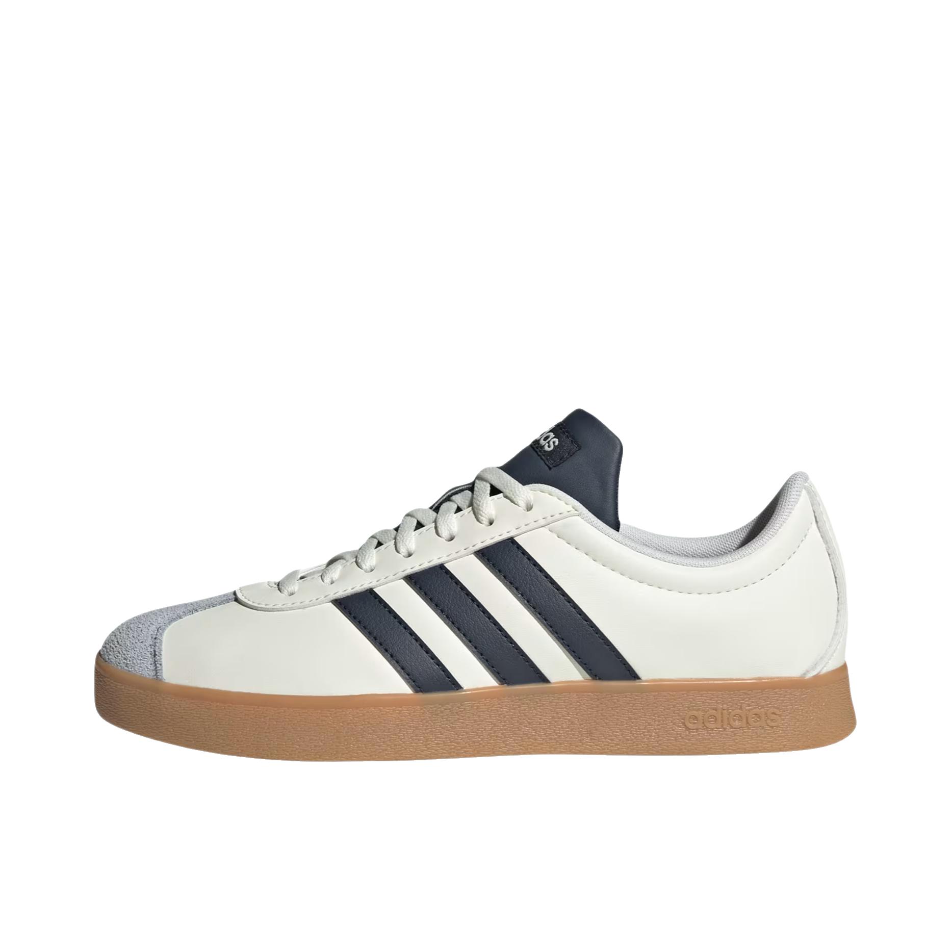 推荐商品：adidas VL Court Base 板鞋 T头鞋 德训鞋 轻便复古薄底防滑 奶白色
