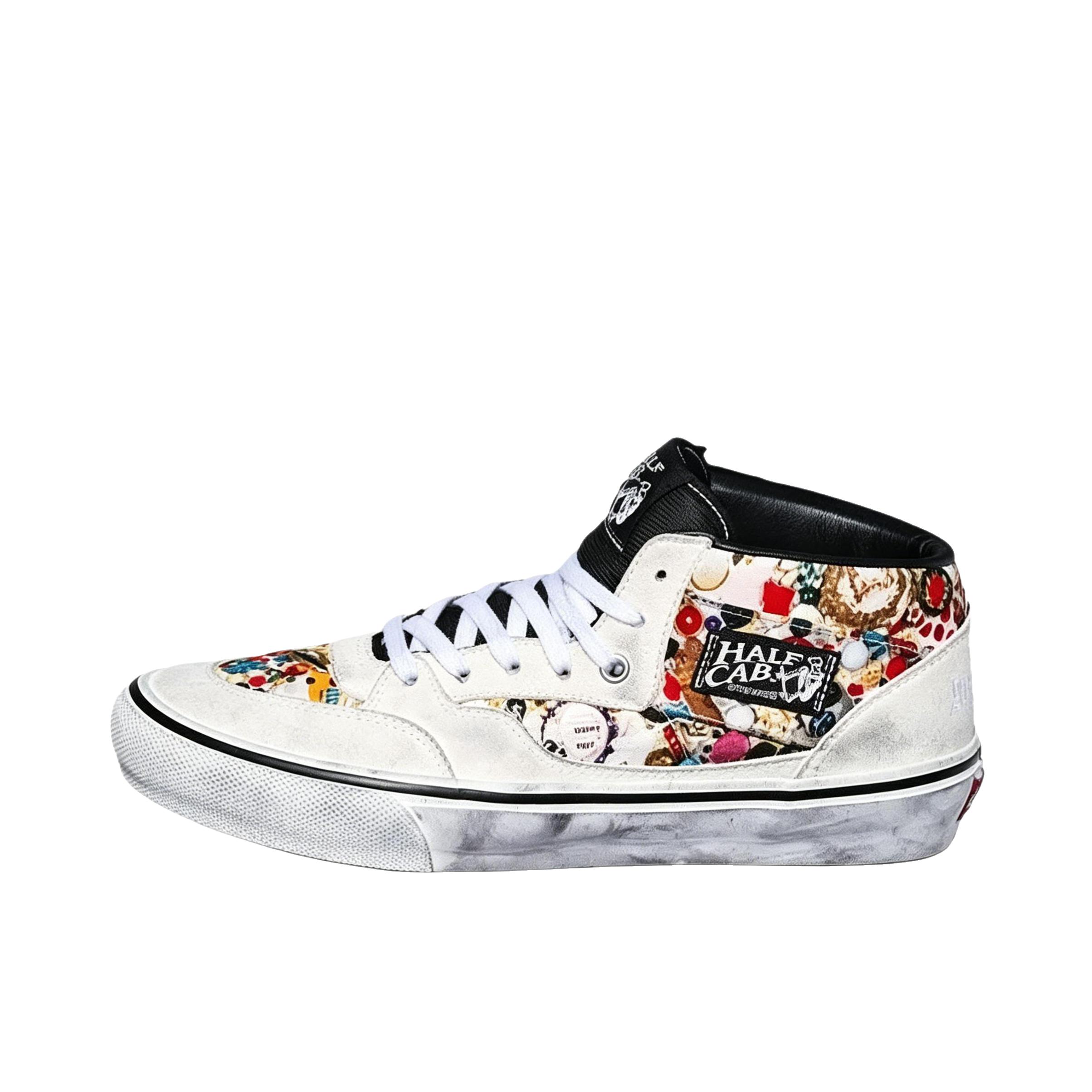推荐商品：Vans/范斯 Half Cab 板鞋 减震透气防滑耐磨系带舒适轻便百搭复古贴合 Supreme联名/Mike Kelley联名/白色