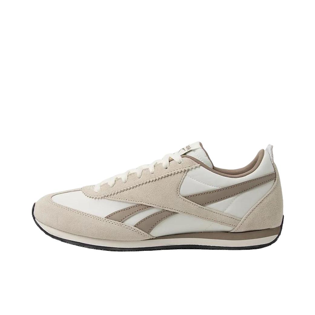 推荐商品：Reebok/锐步 R100 运动休闲鞋 低帮圆头系带平跟 白色/米色