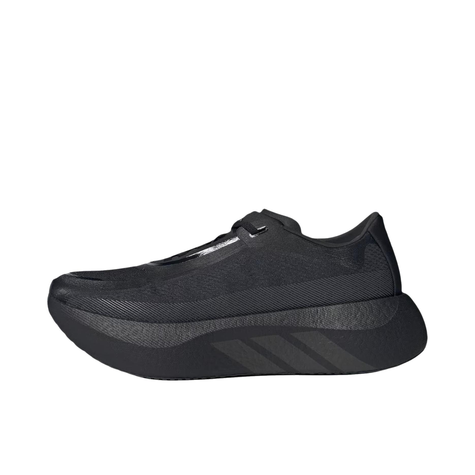 推荐商品：adidas Hyperboost Edge 跑鞋 系带圆头厚底贴合 黑色