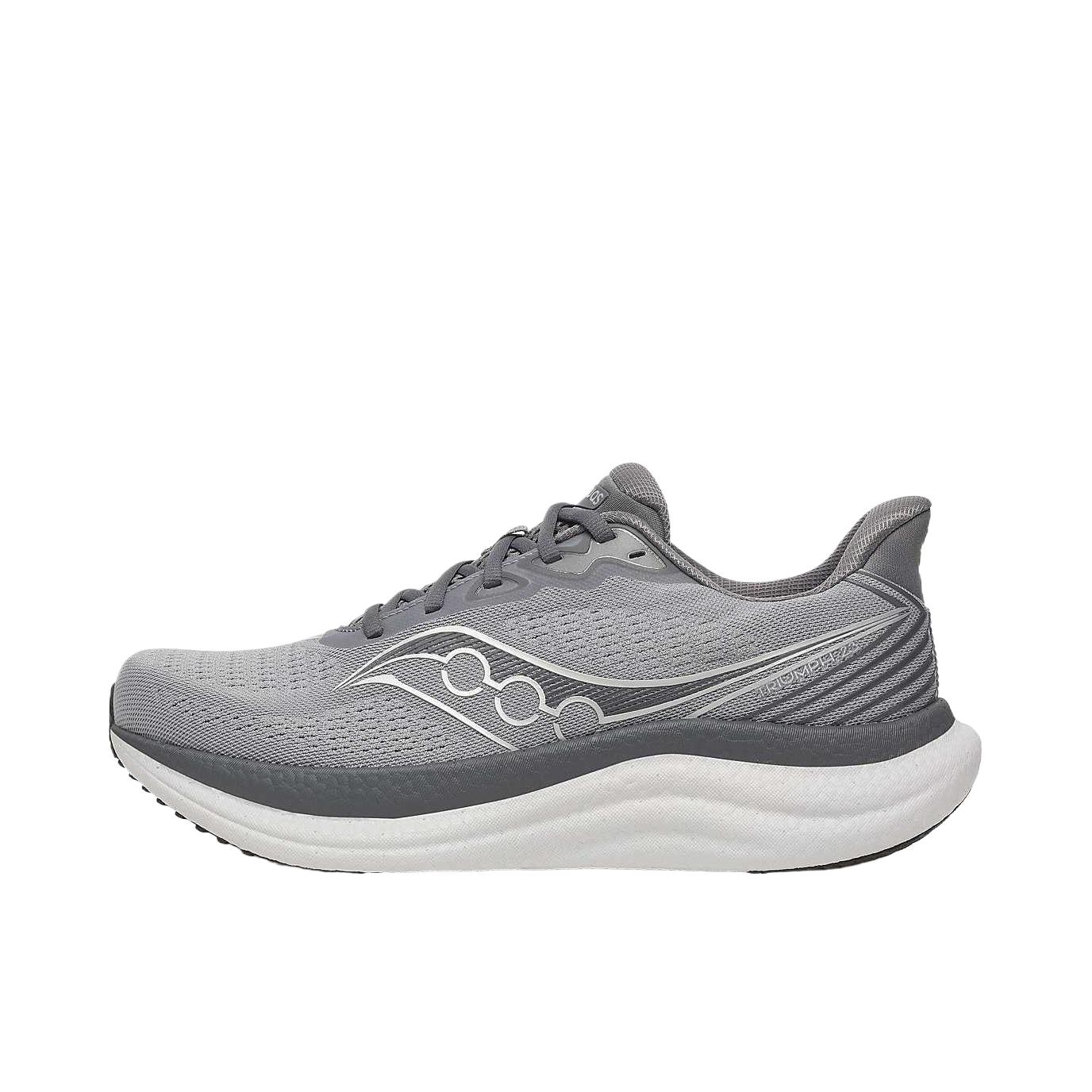 推荐商品：Saucony/索康尼 Triumph 胜利 23 跑鞋 慢跑缓震支撑训练防滑轻便 燧石色/碳黑色