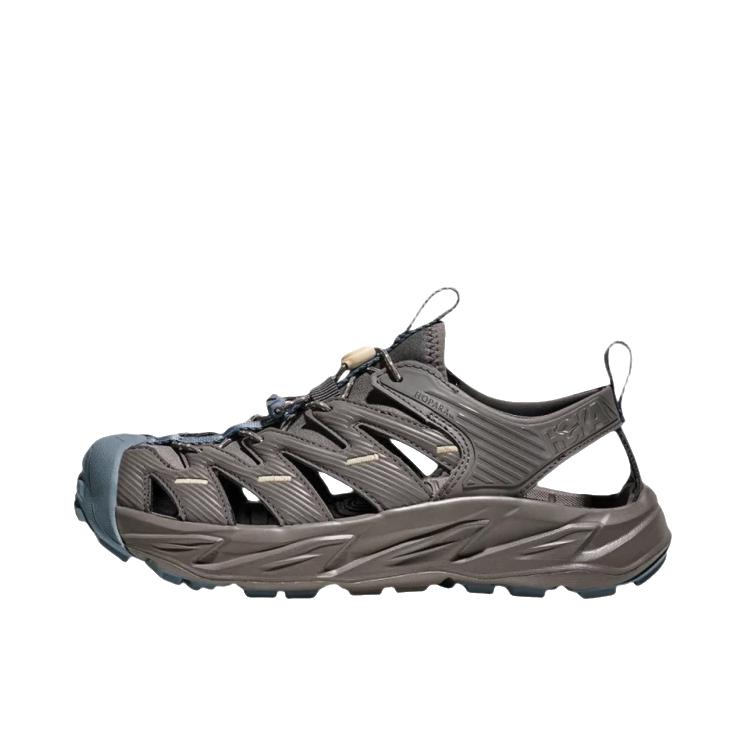 推荐商品：HOKA ONE ONE Hopara 防滑耐磨 减震回弹 防臭橡胶 拼接圆头 沙滩徒步 一脚蹬 溯溪鞋 户外鞋 灰色