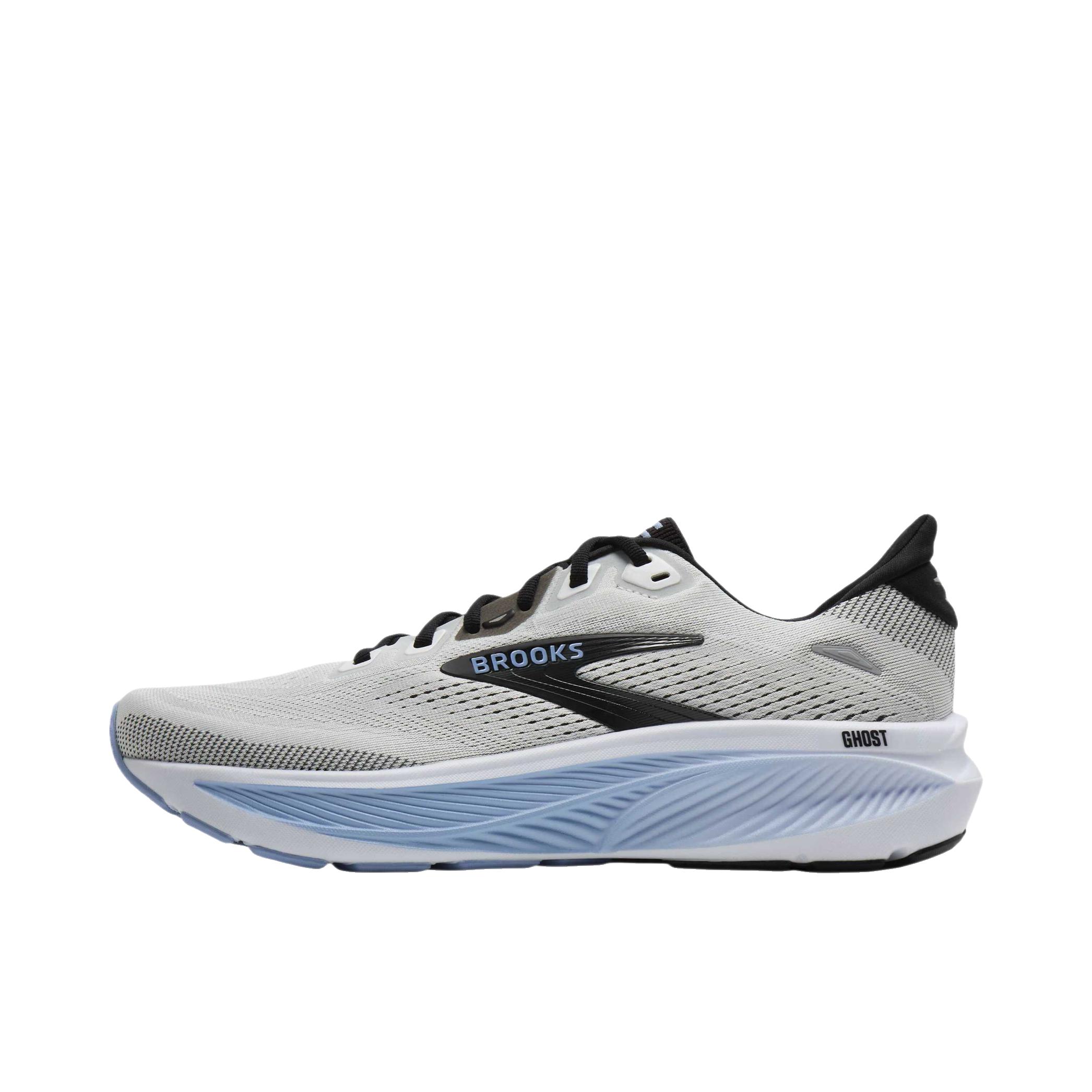 推荐商品：Brooks/布鲁克斯 幽灵Ghost 18 跑鞋 圆头舒适减震支撑 白色/黑色
