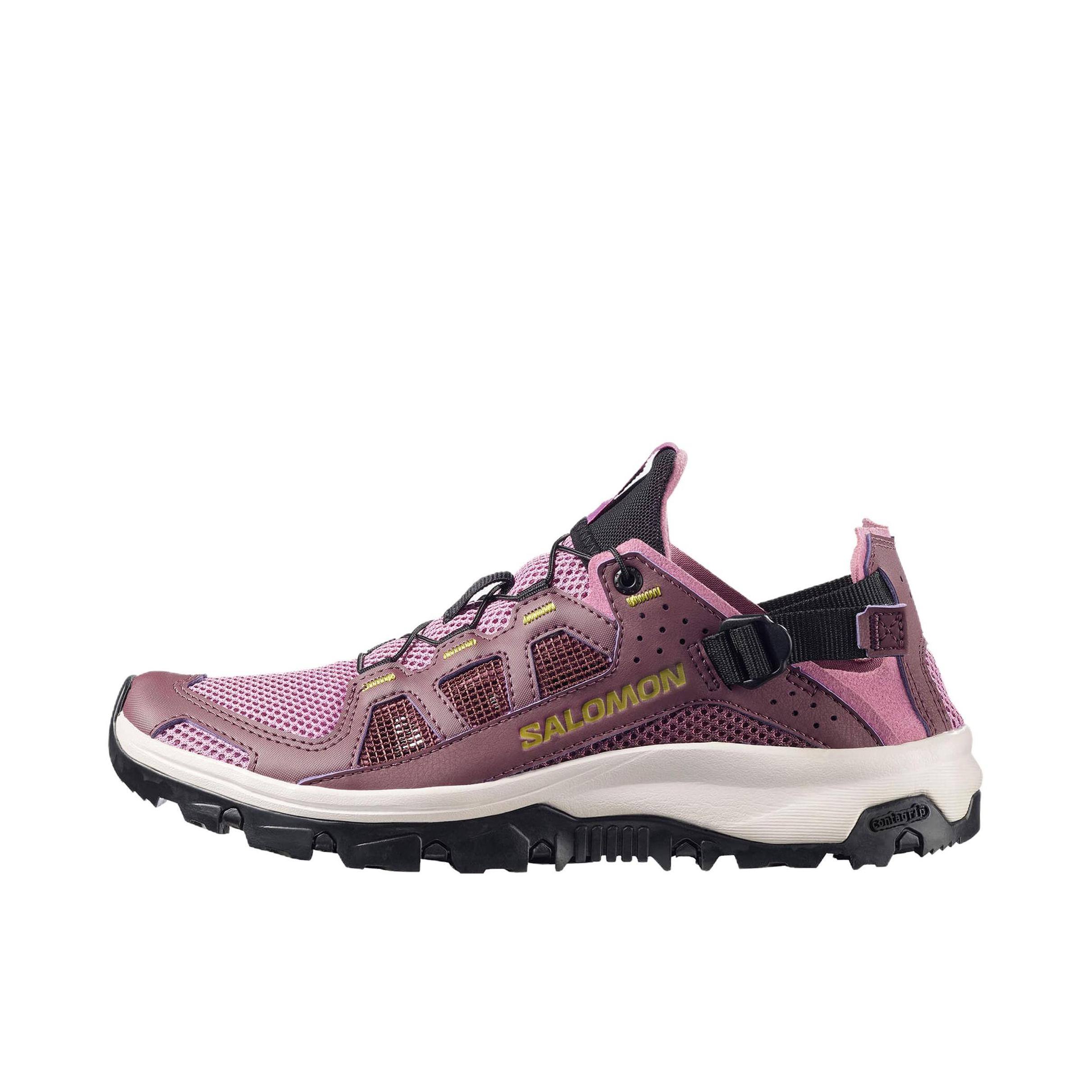 推荐商品：Salomon/萨洛蒙 Techamphibian 5 减震 轻便 圆头 快干 户外鞋 溯溪鞋 粉色