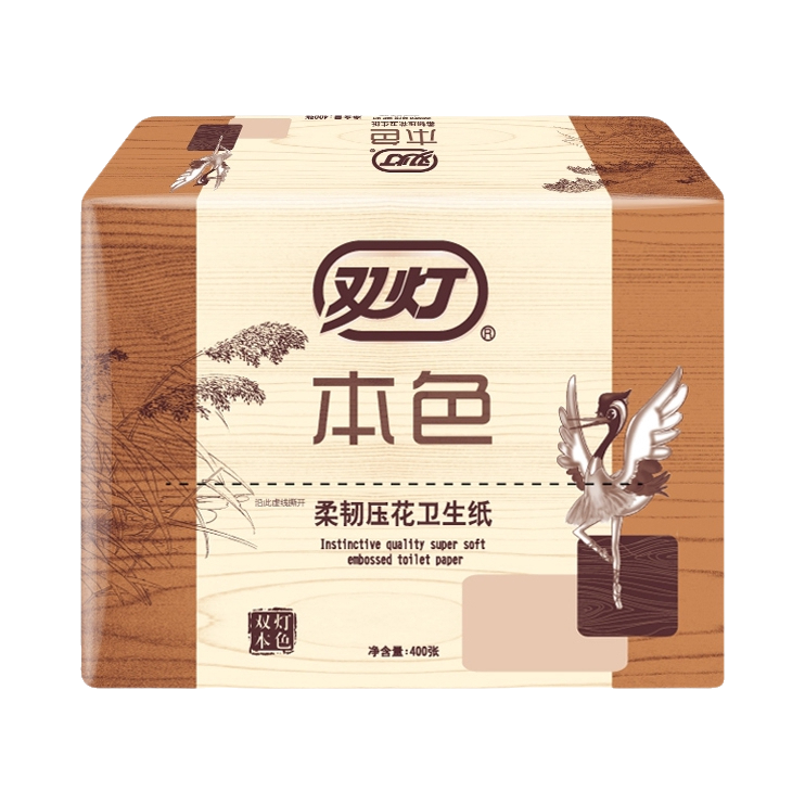 推荐商品：SUND/双灯 无香型 2层 165×220mm 本色柔韧压花卫生抽纸