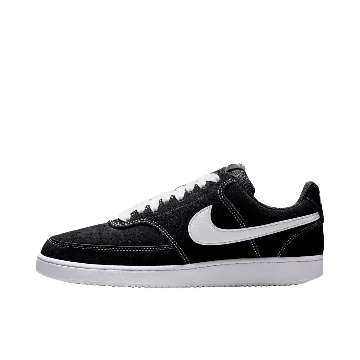 推荐商品：Nike Court Vision 板鞋 复古缓震抓地防滑轻便 低帮/暗黑色/白色