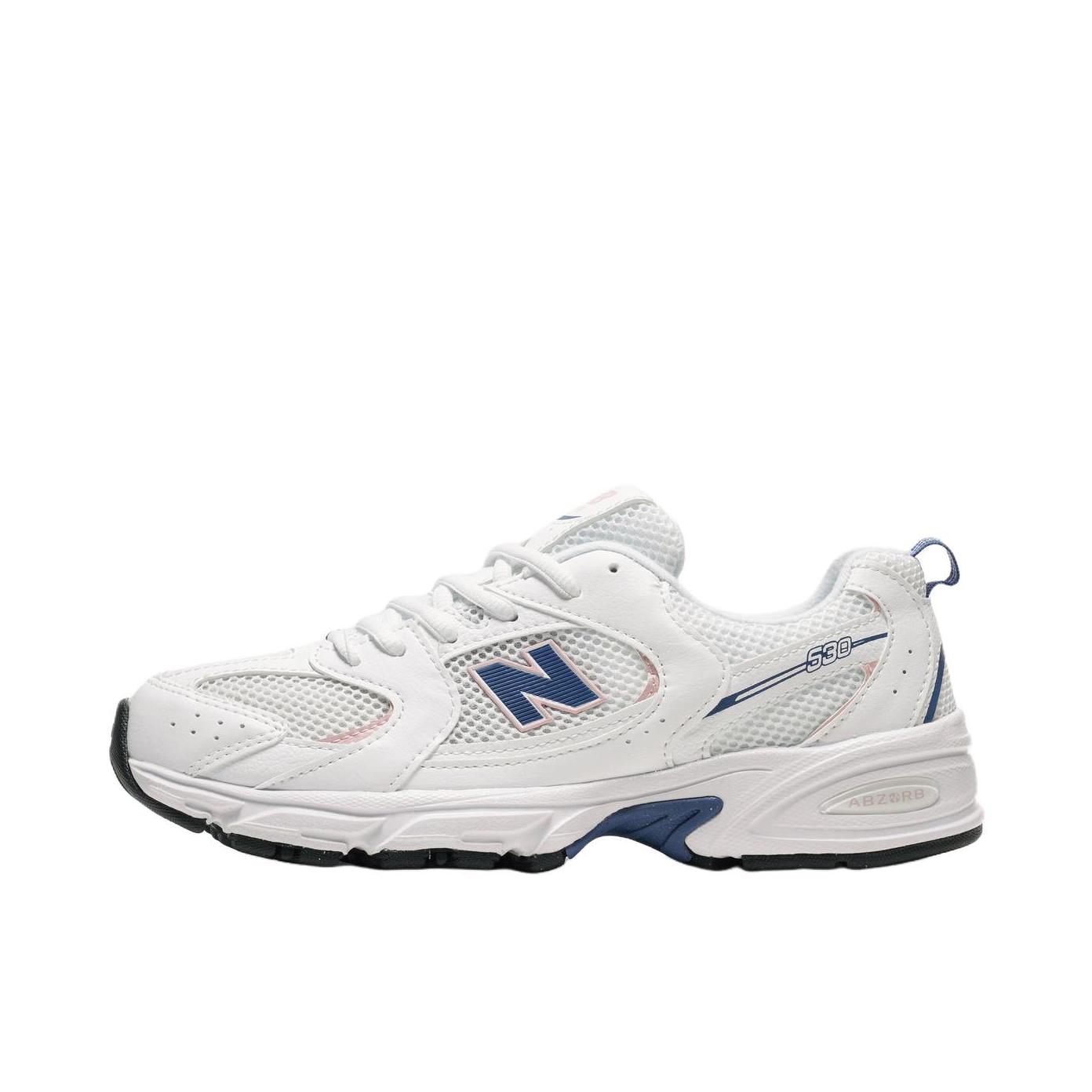 推荐商品：New Balance MR530 跑鞋 圆头经典拼接复古缓震防滑耐磨网面透气支撑 女款/白色