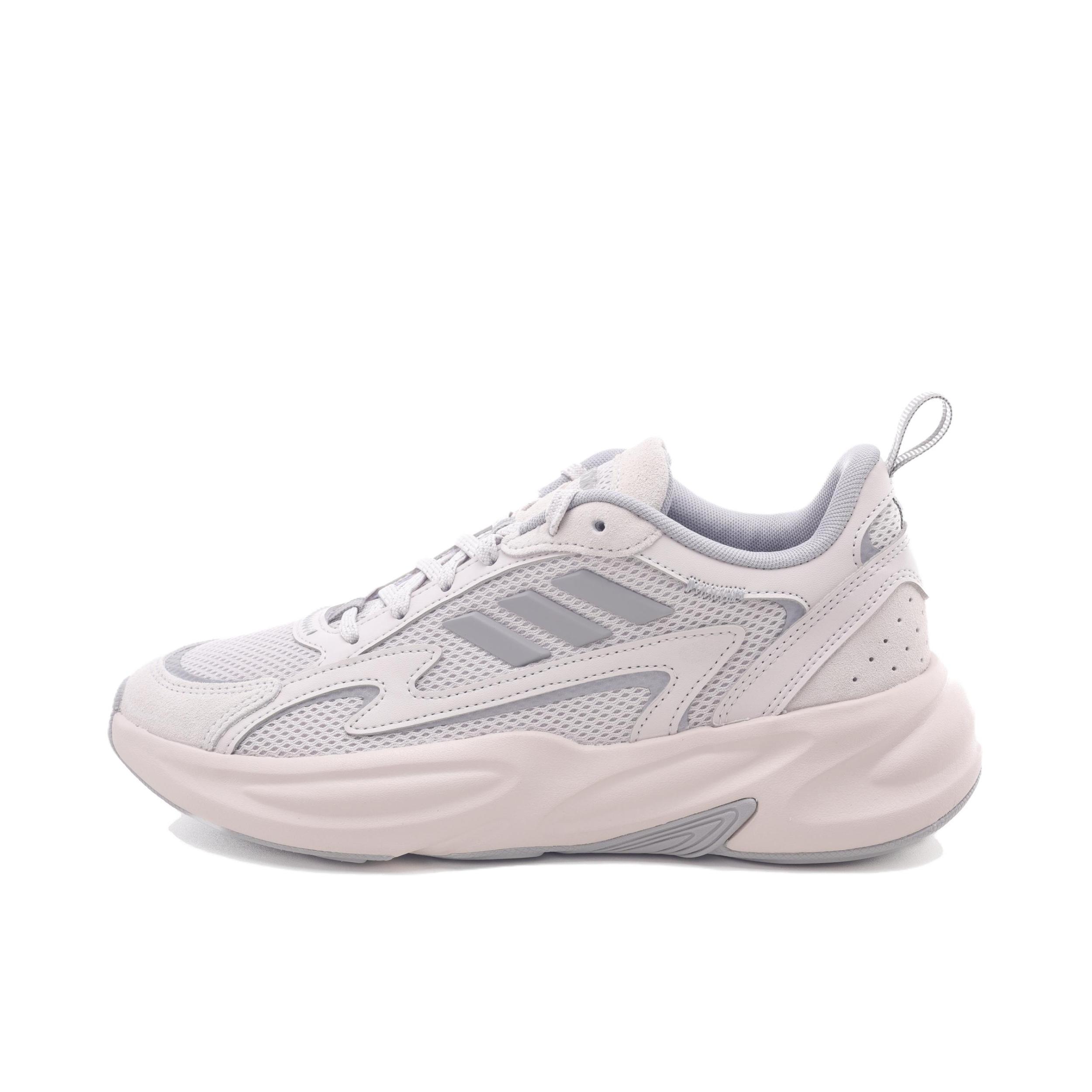 推荐商品：adidas Ozwave 2.0 跑鞋 合成革织物减震防滑耐磨厚底增高复古 云母粉/纯质灰/金属银