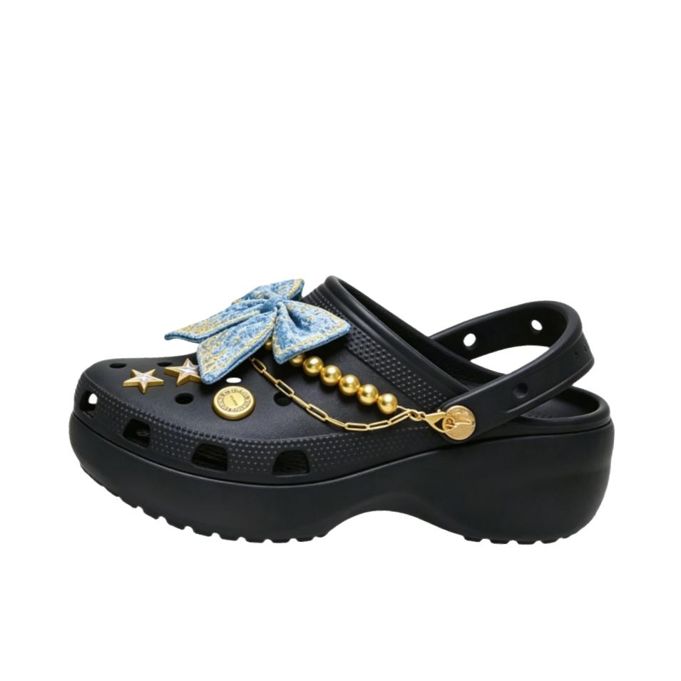 推荐商品：Crocs/卡骆驰 Classic Platform Clog 凉鞋 经典云朵防滑耐磨轻便包头厚底增高缓震坡跟外穿 女款/墨黑色