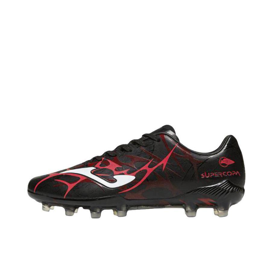 推荐商品：Joma SUPER COPA 25 FG 足球鞋 胶质长钉天然硬草耐磨支撑 黑色/红色