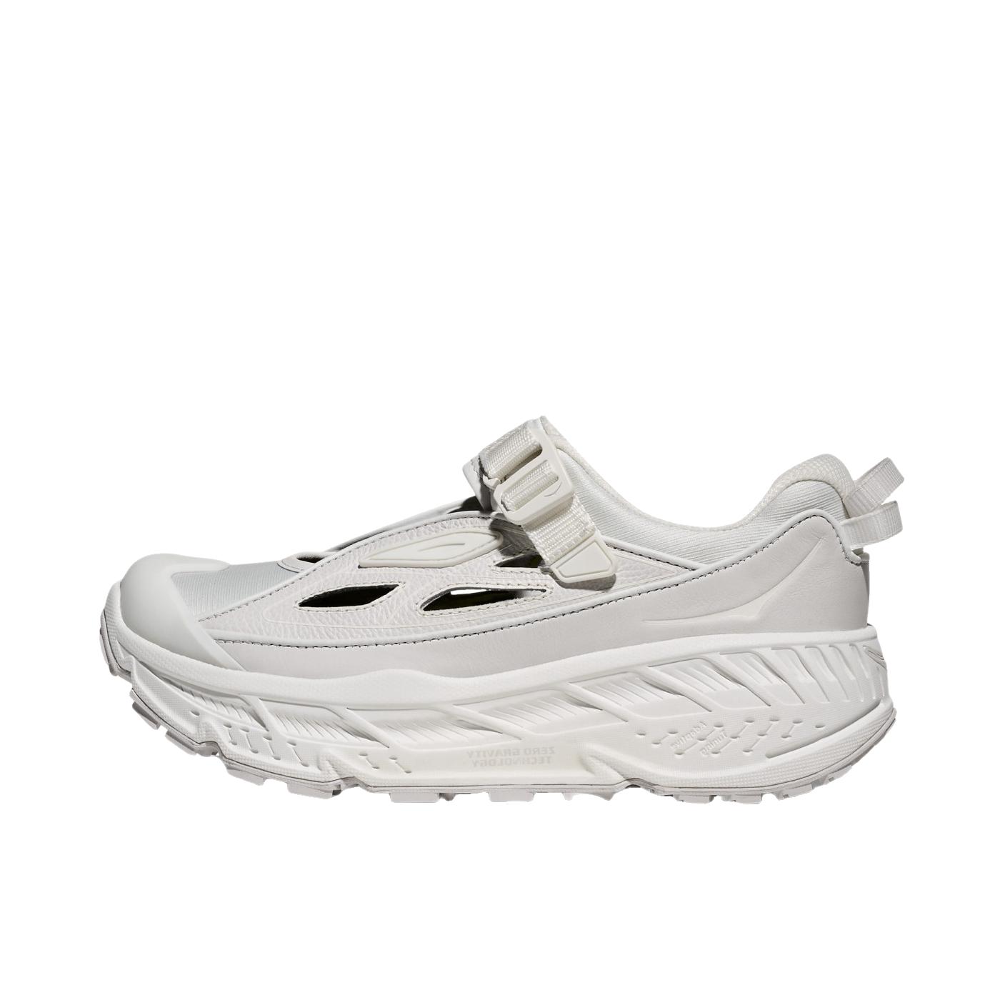 推荐商品：HOKA ONE ONE STINSON BREEZE 户外休闲鞋 透气缓震耐磨 晨霜白/云雾灰