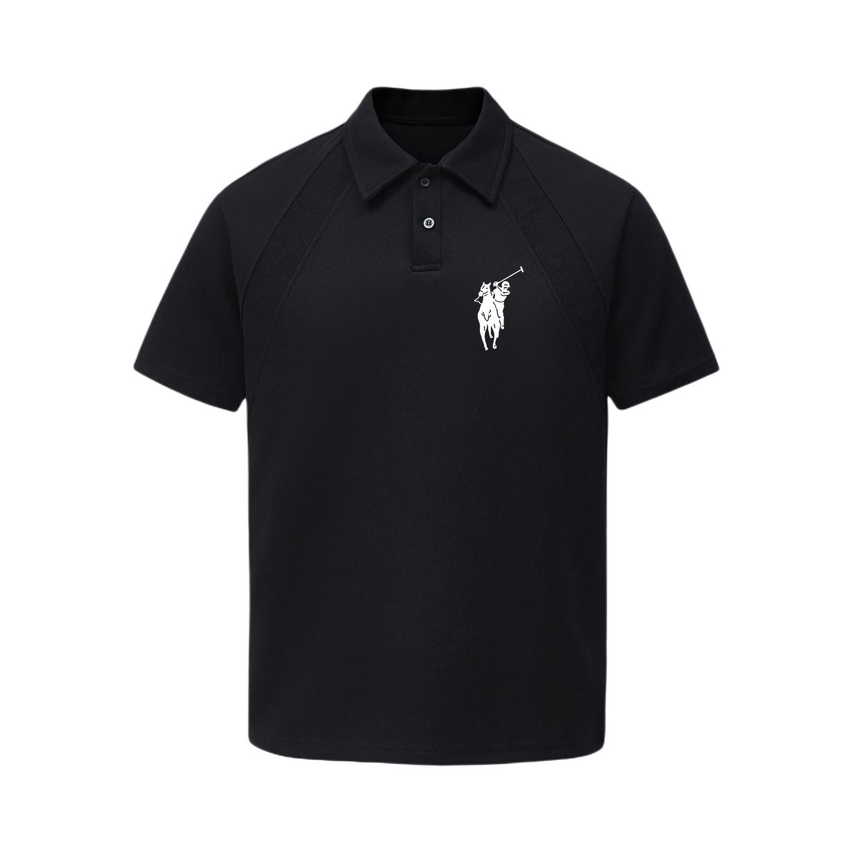 推荐商品：PAUL COSTELLOE/保罗科斯特洛 2026SS 复古拼接落肩短袖Polo衫 PL26P1DX251 黑