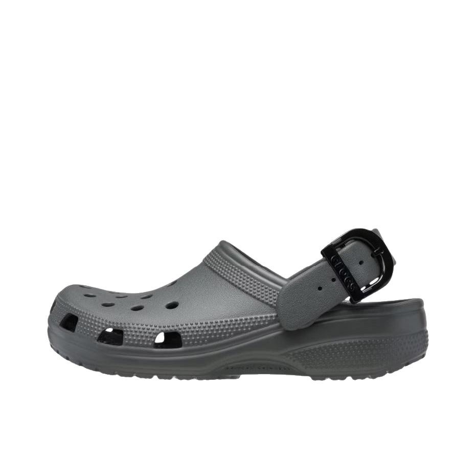 推荐商品：Crocs/卡骆驰 Classic Buckle 凉鞋 简约包头中跟厚底 碳色