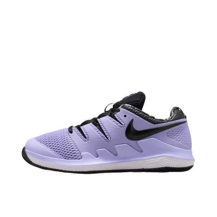 推荐商品：Nike Air Zoom Vapor X 支撑 耐磨 包裹性 合成革 织物 实战 网球鞋 大童/玛瑙紫/黑色/白色/橙红色