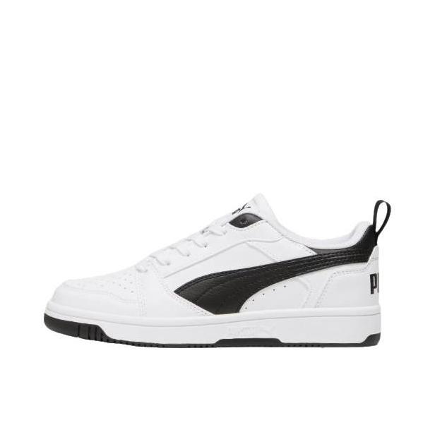 推荐商品：Puma/彪马 Rebound 板鞋 耐磨防滑轻便透气复古简约拼接时尚舒适 大童/白色/黑色
