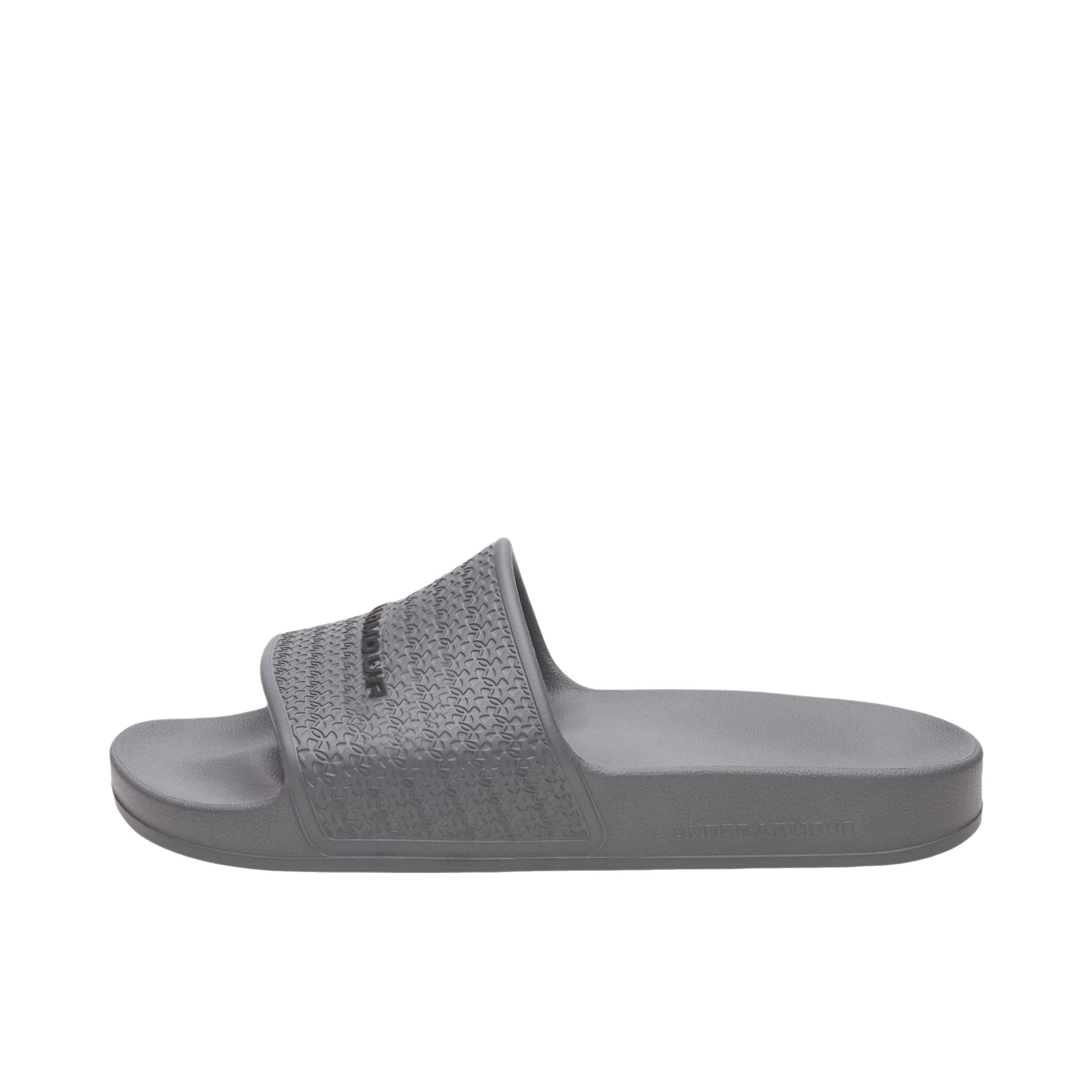 推荐商品：Under Armour/安德玛 Armor Slide Lite 拖鞋 一字低跟平跟 灰色