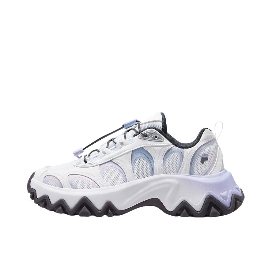 推荐商品：FILA/斐乐 LILIA莉莉鞋 老爹鞋 百搭舒适厚底耐磨 女款/明亮白/薰衣草蓝