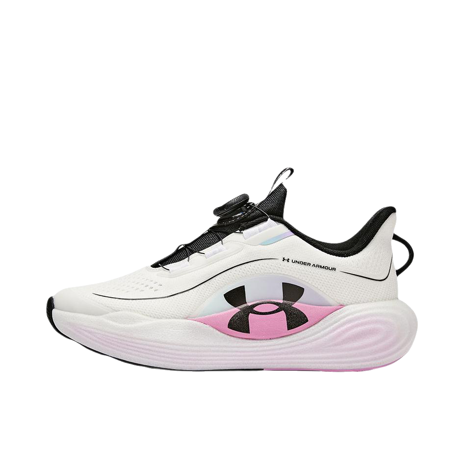 推荐商品：Under Armour/安德玛 跑步系列 跑鞋 舒适轻便透气减震 大童/白色/粉色