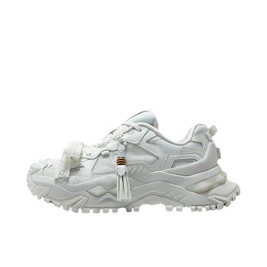 推荐商品：FILA/斐乐 硬糖BIANCO DX 老爹鞋 圆头系带厚底 女款/霜绿色/幻影绿