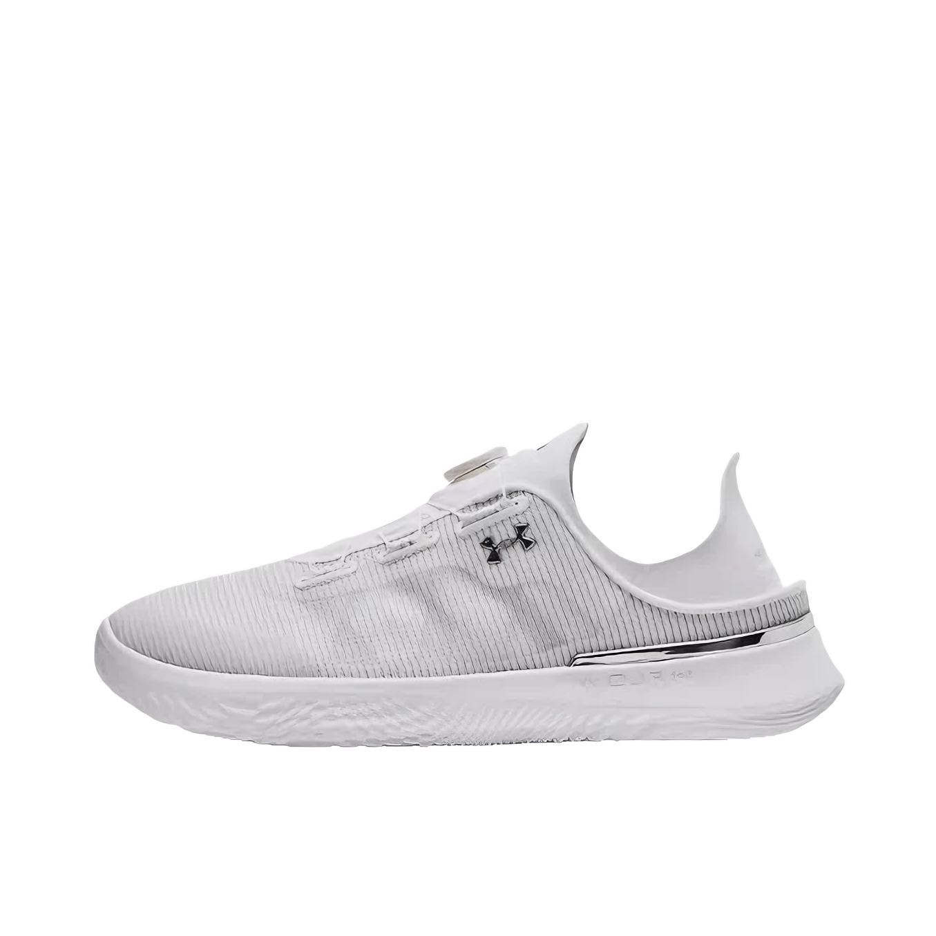 推荐商品：Under Armour/安德玛 Slipspeed trainr 旋钮 减震防滑 免绑带 耐磨 回弹 可踩跟 随变综训鞋 白色/浅灰色