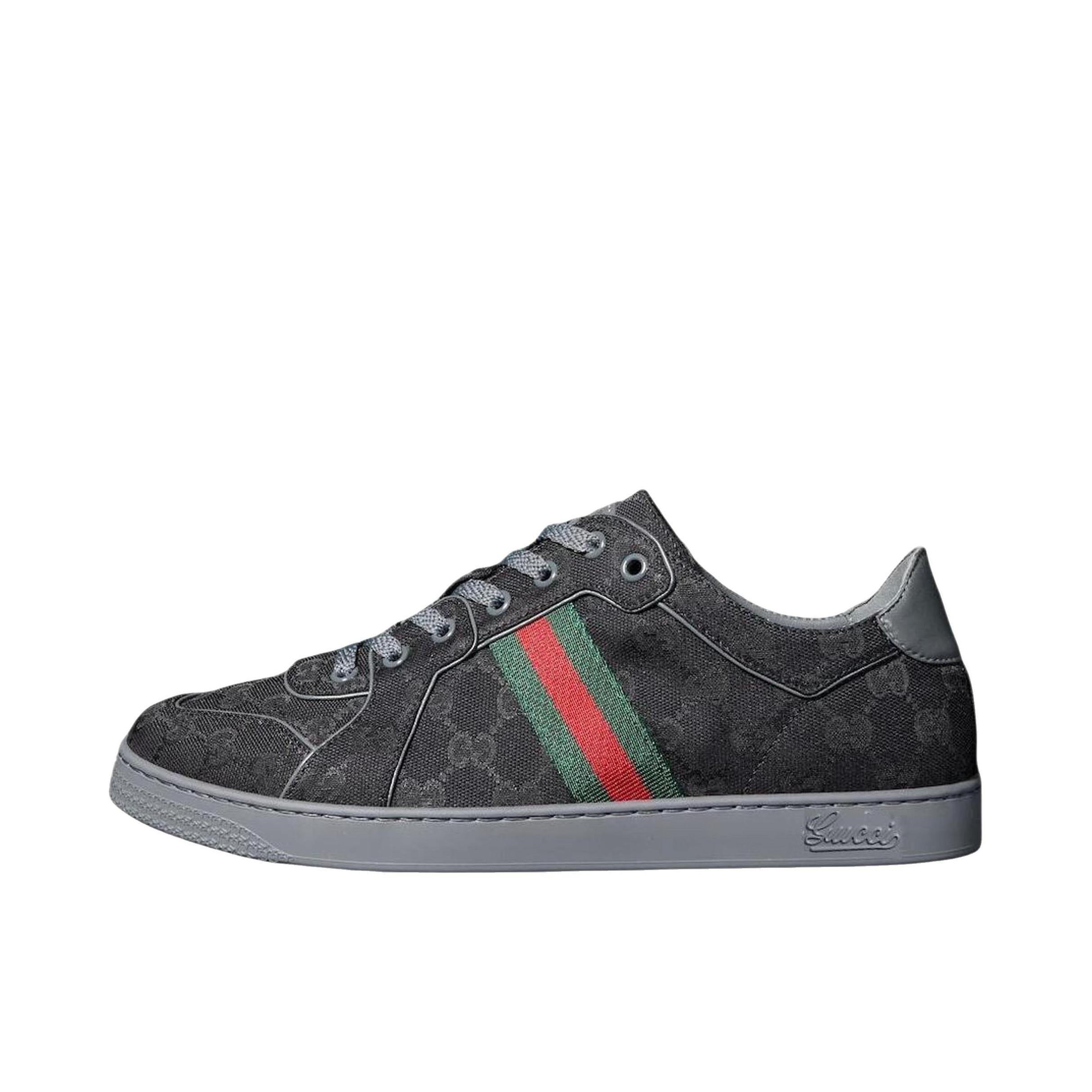 推荐商品：Gucci Stretch 板鞋 圆头系带舒适百搭 黑色