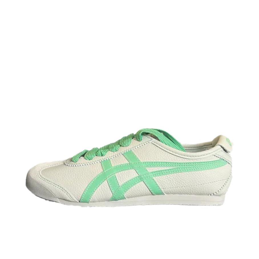 推荐商品：Onitsuka Tiger Mexico 66 德训鞋 运动休闲鞋 复古轻便透气舒适百搭防滑 羽白色/绿色