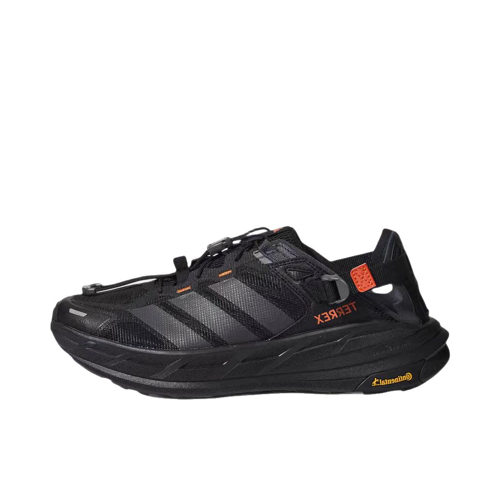 推荐商品：adidas FREEHIKER LT SANDAL 凉鞋 户外轻徒步贴合回弹透气 黑色/碳黑色/学院橙黄