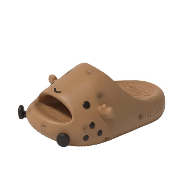 推荐商品：chikoku 拖鞋 防滑轻便可爱 1343 咖啡豆