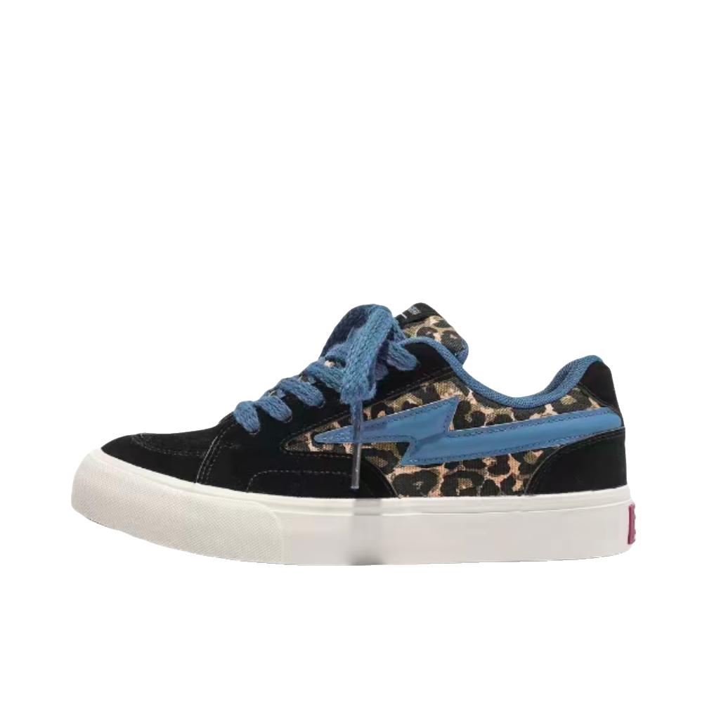 推荐商品：PEDLOR 空军一号 板鞋 校园风复古编织街头 黑色/蓝色